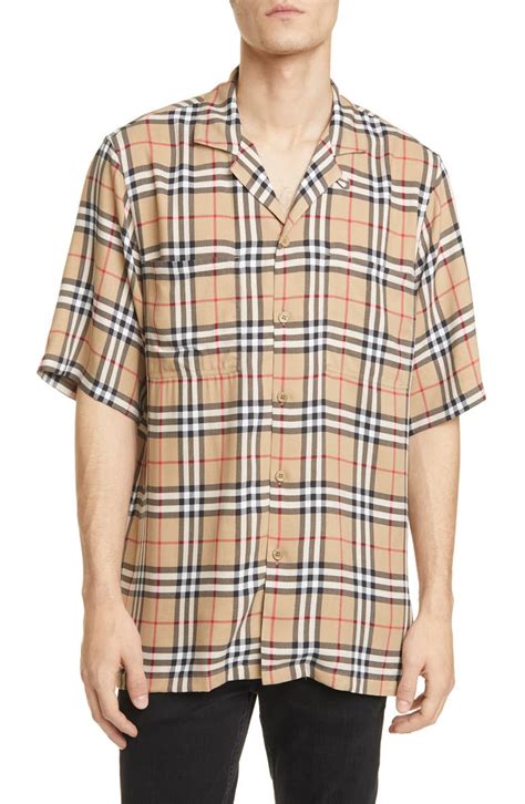 short sleeve women's burberry shirt|burberry short sleeve button up.